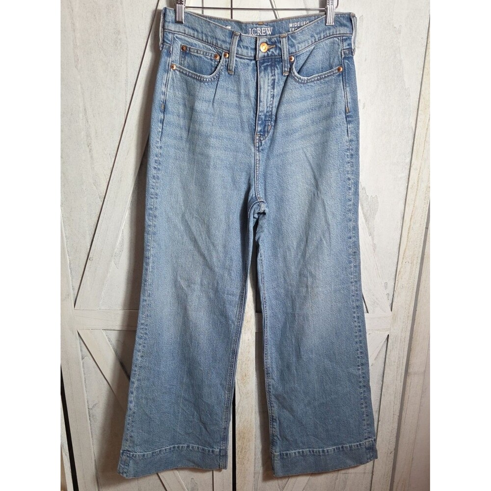 J. Crew Wide Leg Trousers Jeans Size 27